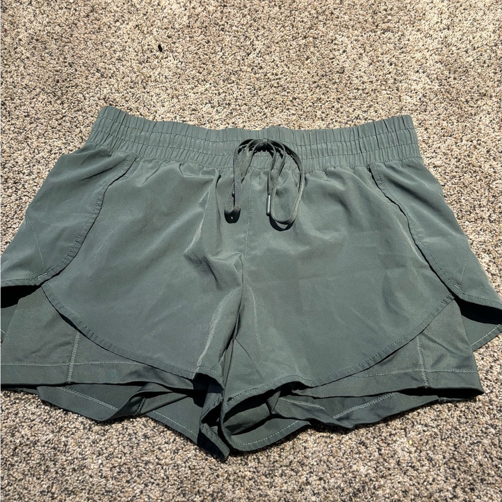 90 Degree By Reflex Gray Athletic Shorts Lightweight Moisture-Wicking